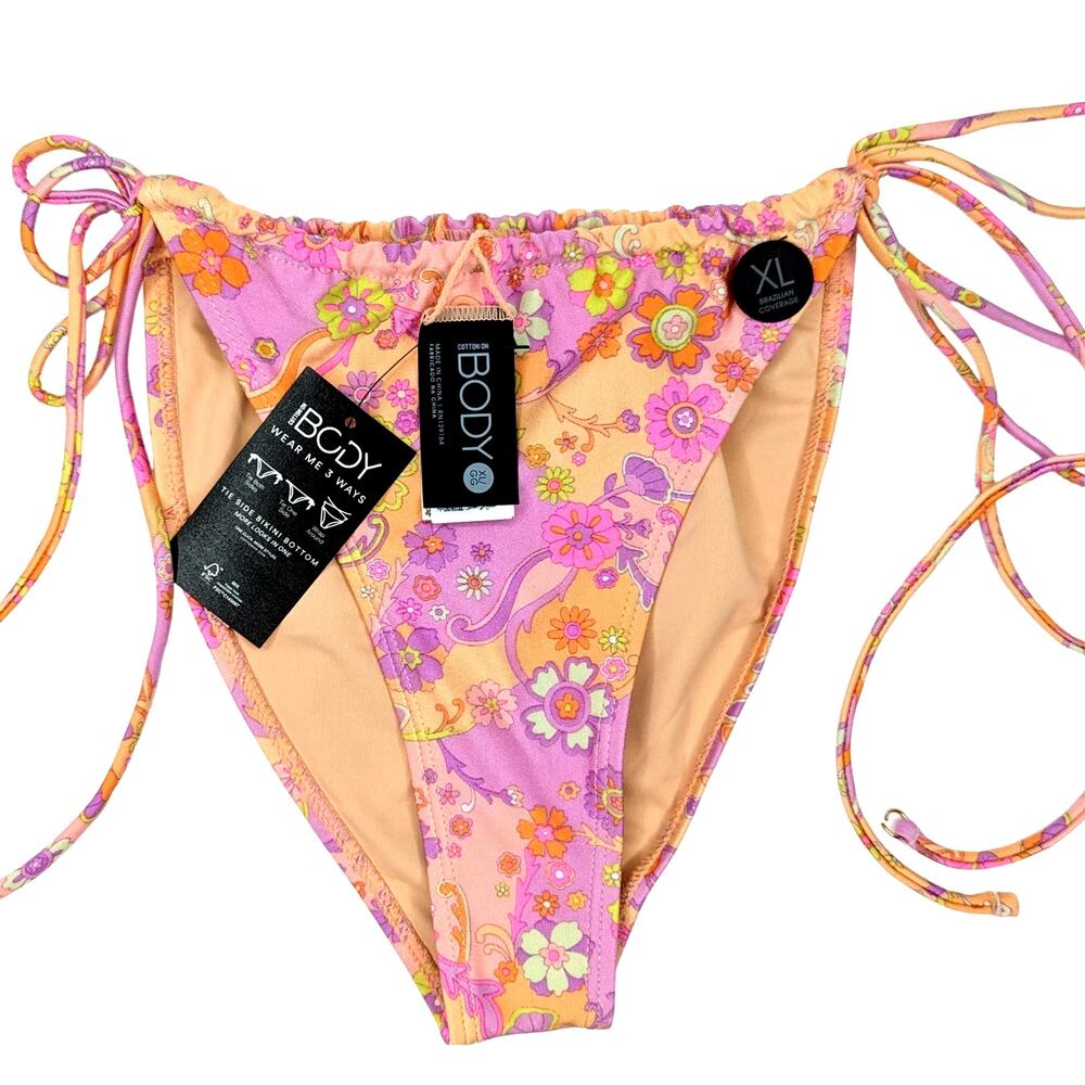 Cotton On Body Brazilian Floral Bikini Bottom Wear 3 Ways
